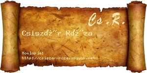 Csiszár Róza névjegykártya